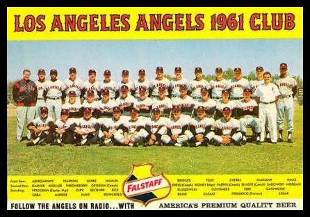 1961 Falstaff Beer Los Angeles Angels